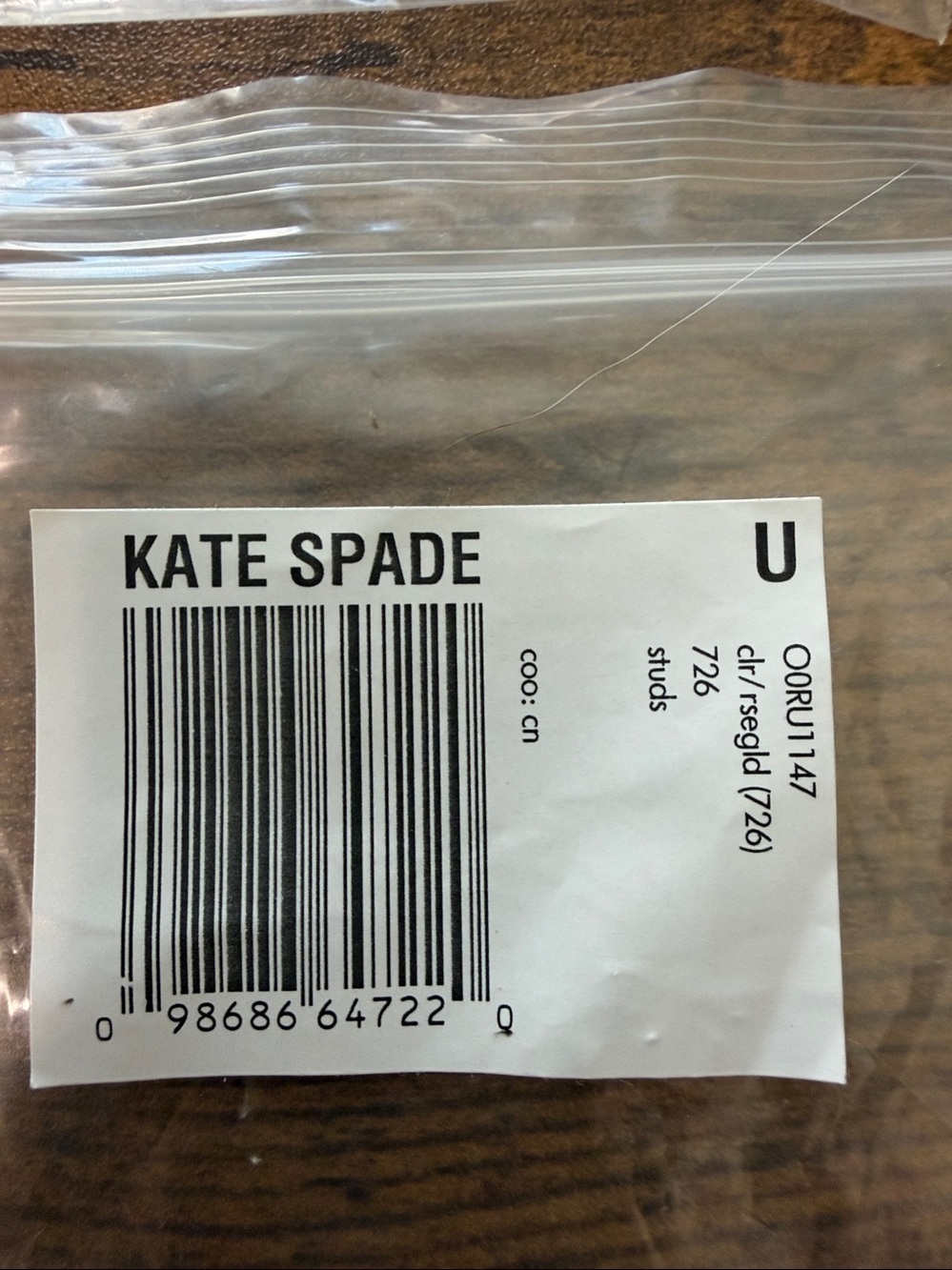 kate spade Rose Gold Crystal Cluster Necklace and Studs - Picture 5 of 5